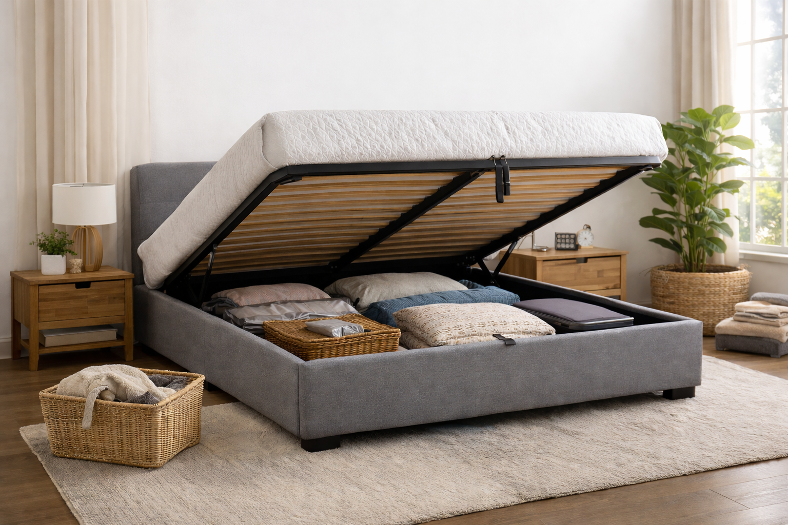 łóżko z funkcją przechowywania